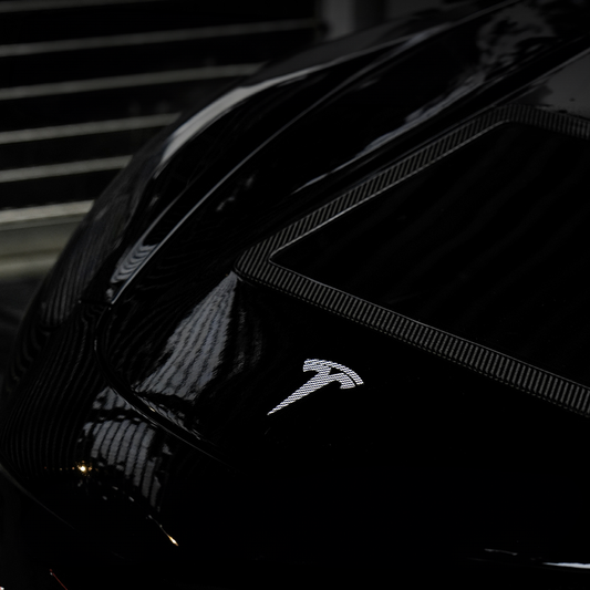 Carbon Fiber Tesla Logo